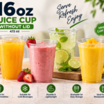 16 oz Clear Juice Cup Without Lid