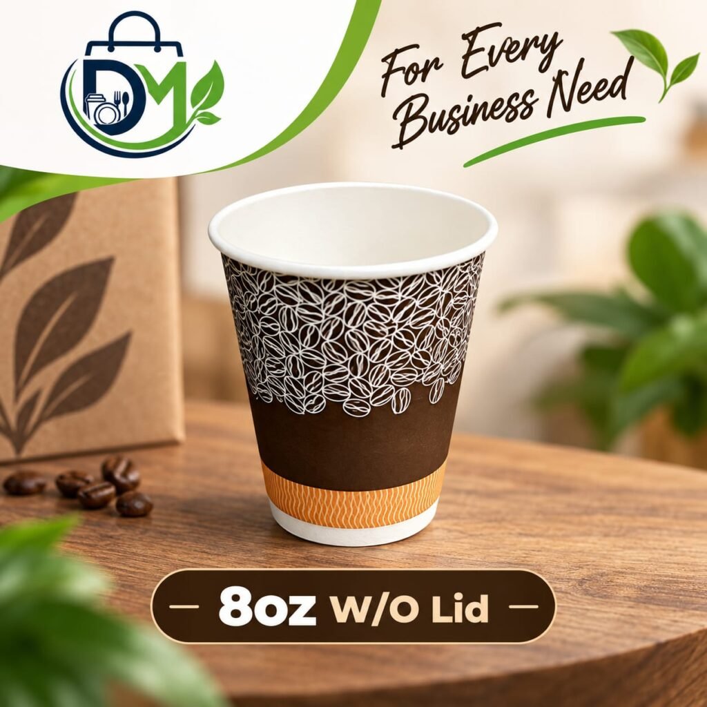 8oz Disposable Coffee Cup Without Lid
