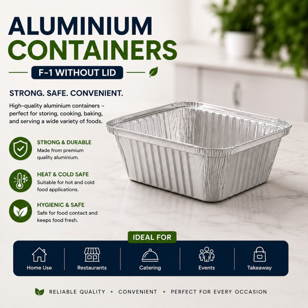 F-1 Aluminum Foil Container Without Lid